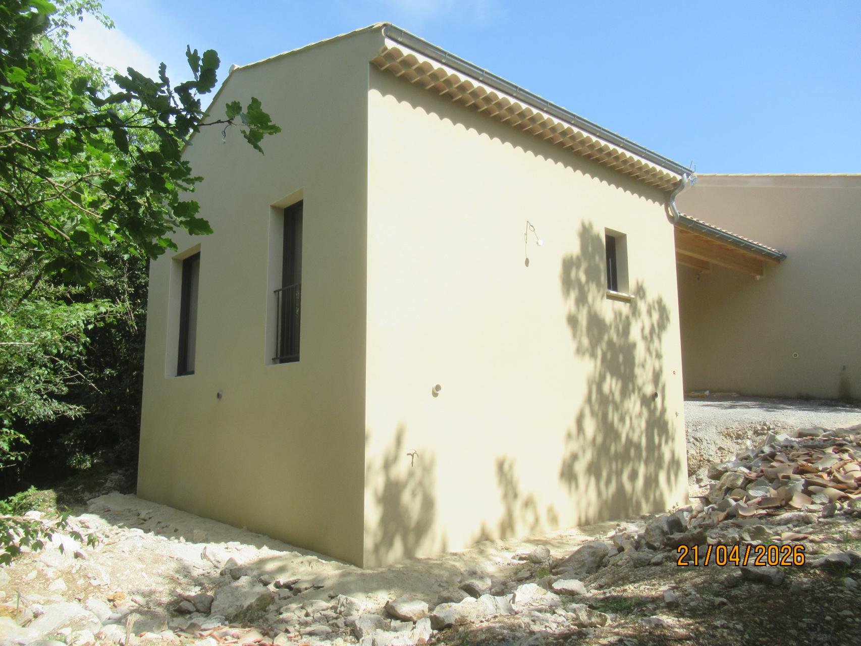 Réalisation de l'enduit de façade