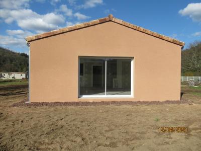 Menuiseries blanches, enduit finition Ecrasé