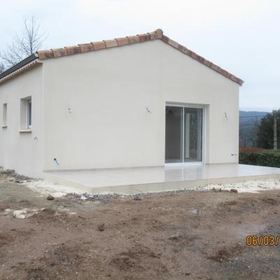 Réalisation de l'enduit de façade