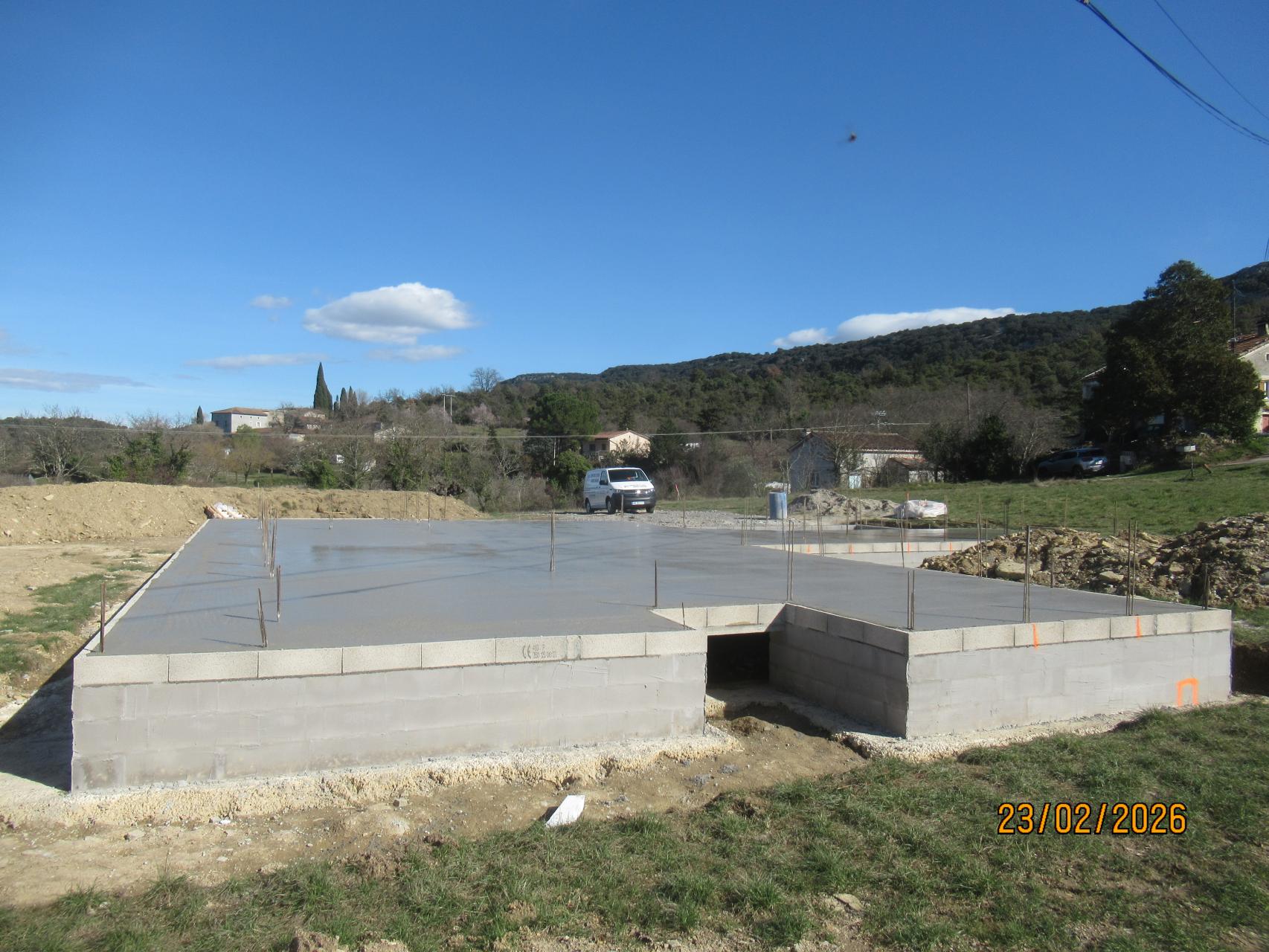 Coulage de la dalle du plancher