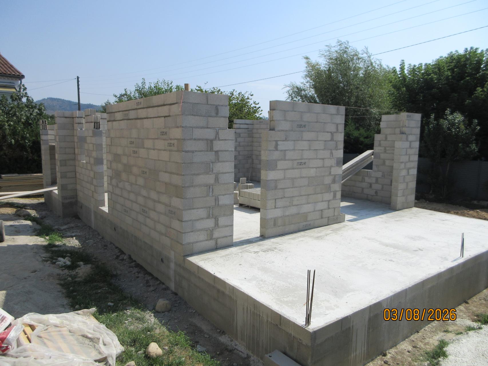 Elevation des murs