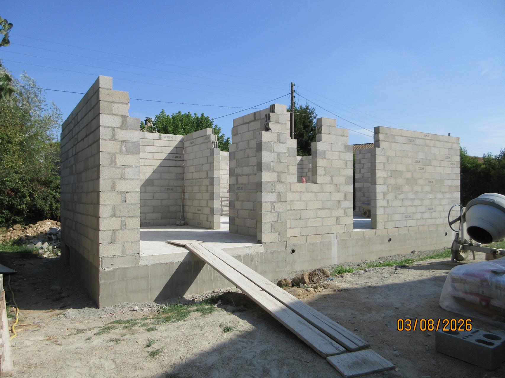 Elevation des murs