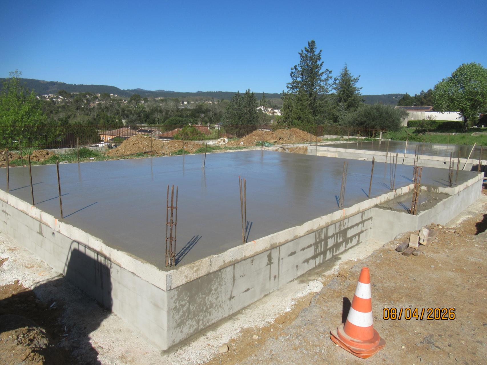 Coulage de la dalle du plancher