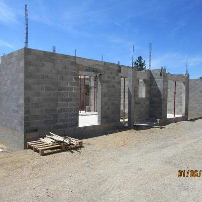 Elevation des murs de l'étage