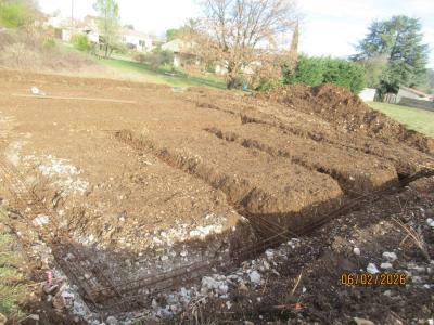 Ouverture des fouilles et ferraillage