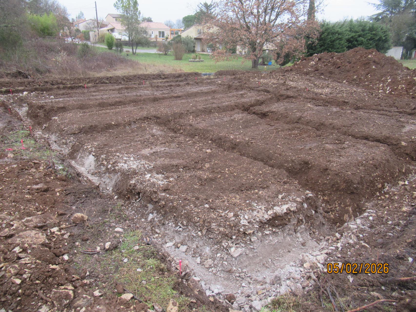 Ouverture des fouilles et ferraillage