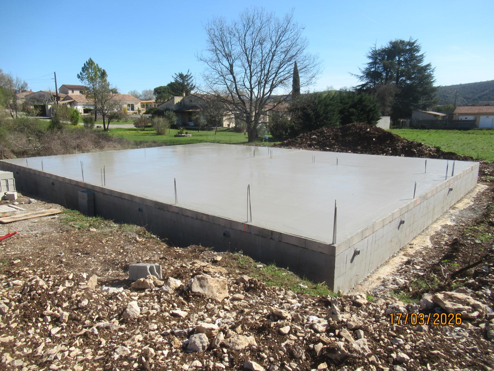 Coulage de la dalle du plancher