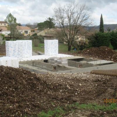 Pose des poutrelles et hourdis du plancher