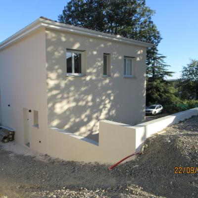 Réalisation de l'enduit de façade