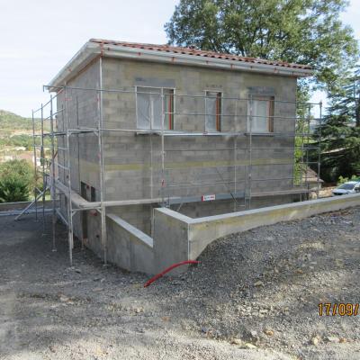 Réalisation de l'enduit de façade