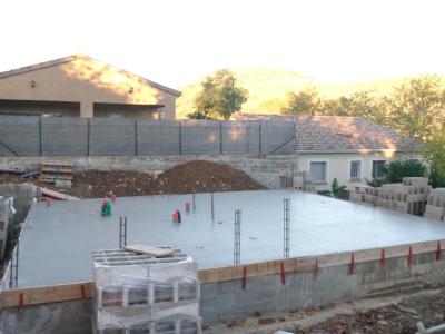 Coulage de la dalle du plancher