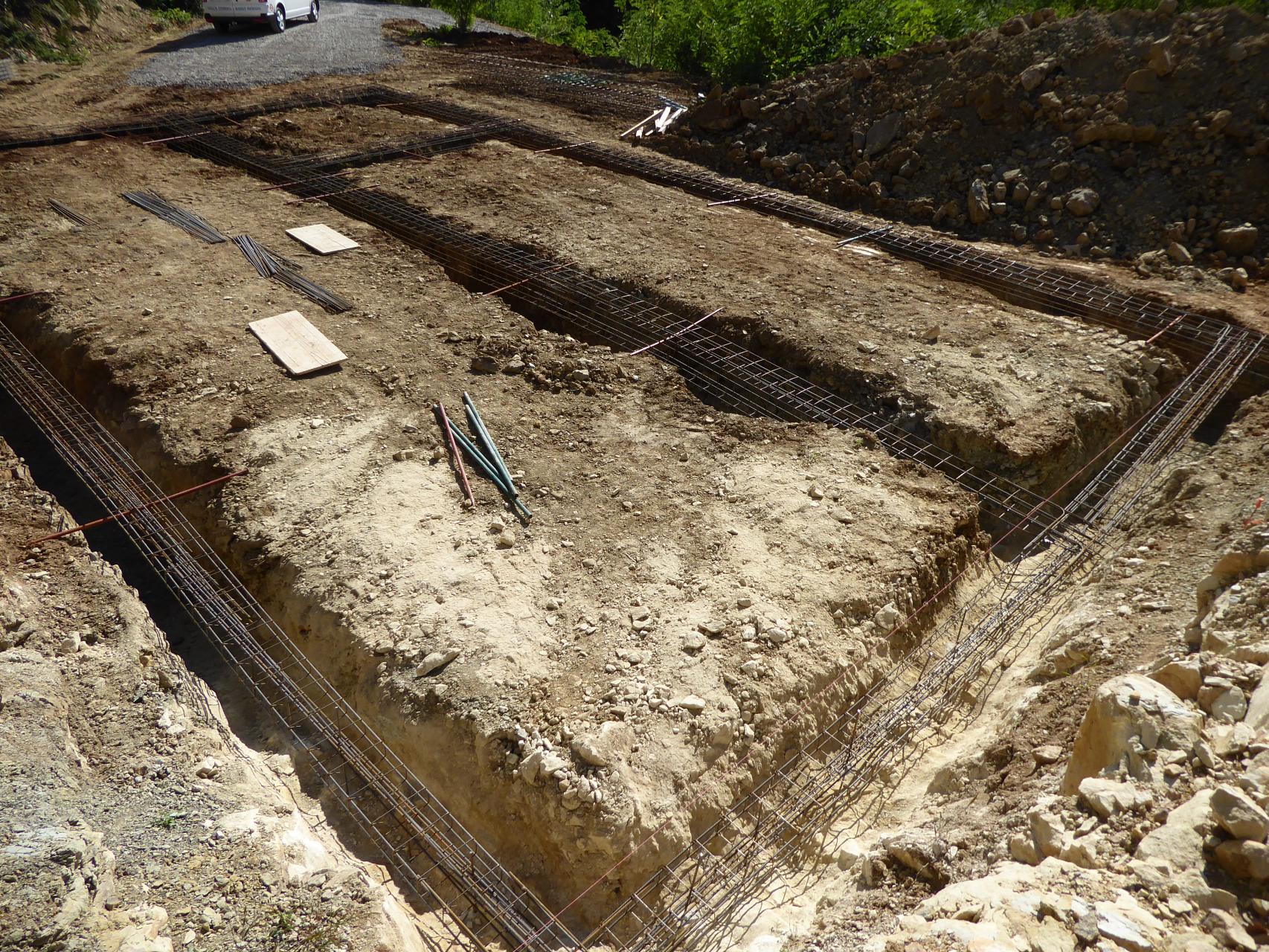 Ouverture des fouilles et ferraillage