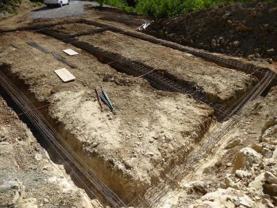 Ouverture des fouilles et ferraillage
