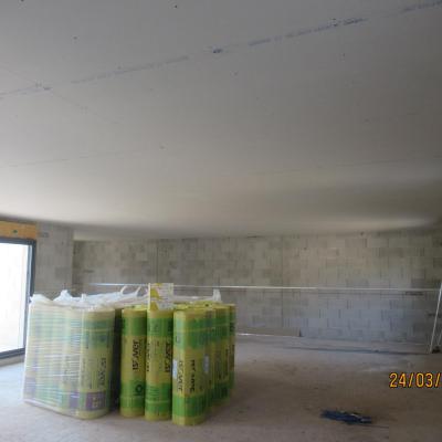 Réalisation du plafond en placo sur fourrures