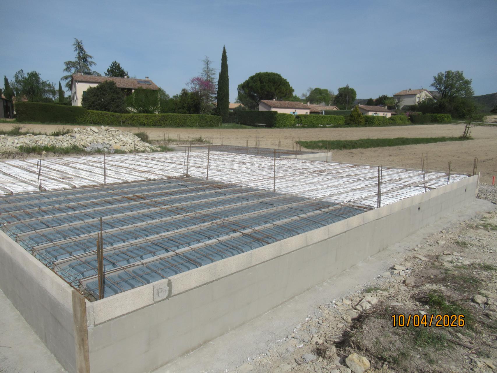 Pose des poutrelles et hourdis du plancher