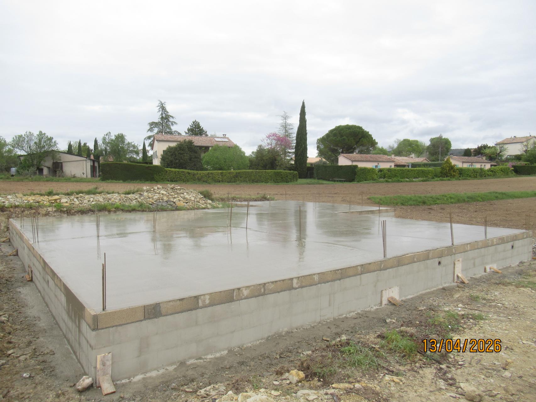 Coulage de la dalle du plancher