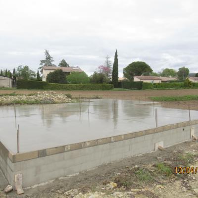 Coulage de la dalle du plancher